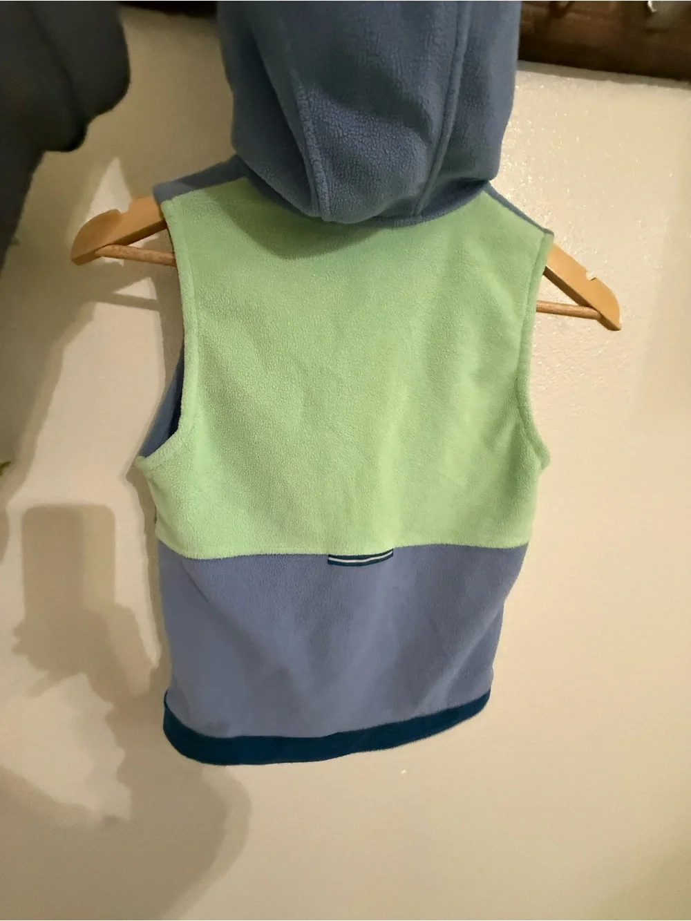 Obermeyer Heritage Collection Kids XL Fleece Hooded Vest Bear Ears Colorblock